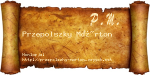 Przepolszky Márton névjegykártya